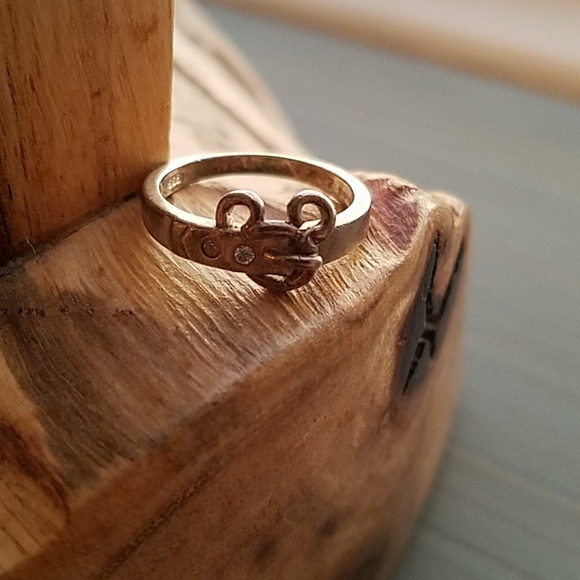 Disney Mickey Mouse Sterling 925 Buckle Ring 7